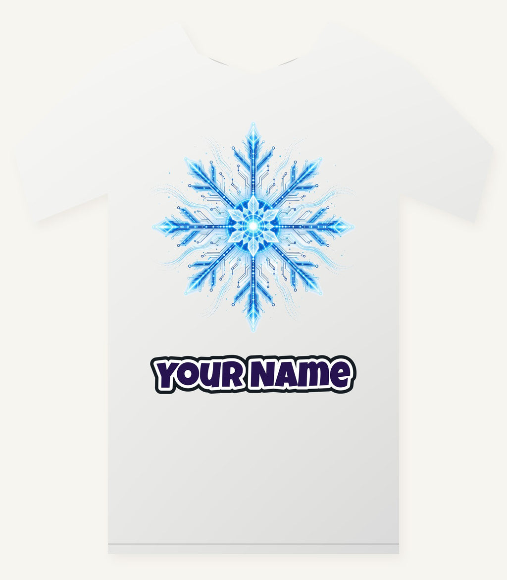 Circuit Board Snowflake Personalised Christmas T-Shirt and Hoodie