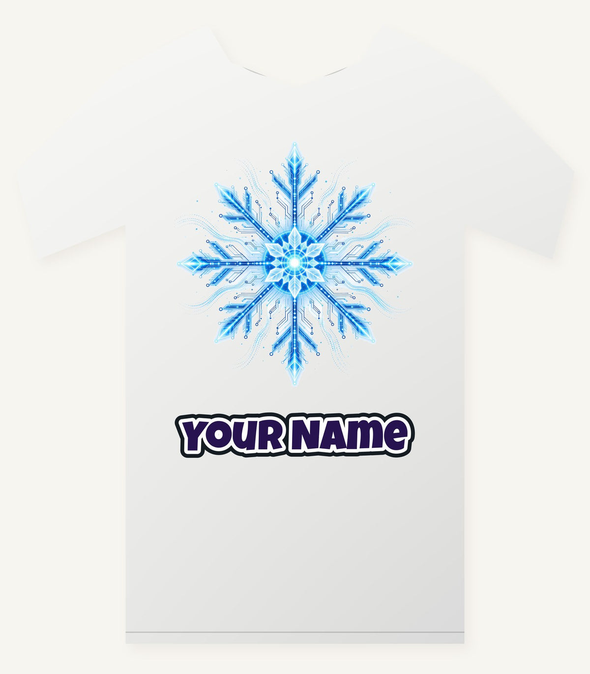 Circuit Board Snowflake Personalised Christmas T-Shirt and Hoodie