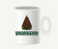 Classic Decorated Christmas Tree Personalised Christmas Mug