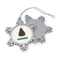 Classic Decorated Christmas Tree Personalised Pewter Christmas Ornament