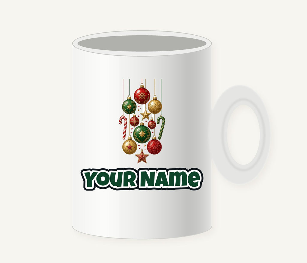 Classic Hanging Christmas Ornaments Personalised Christmas Mug