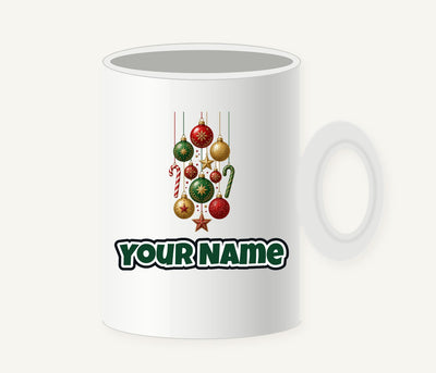 Classic Hanging Christmas Ornaments Personalised Christmas Mug