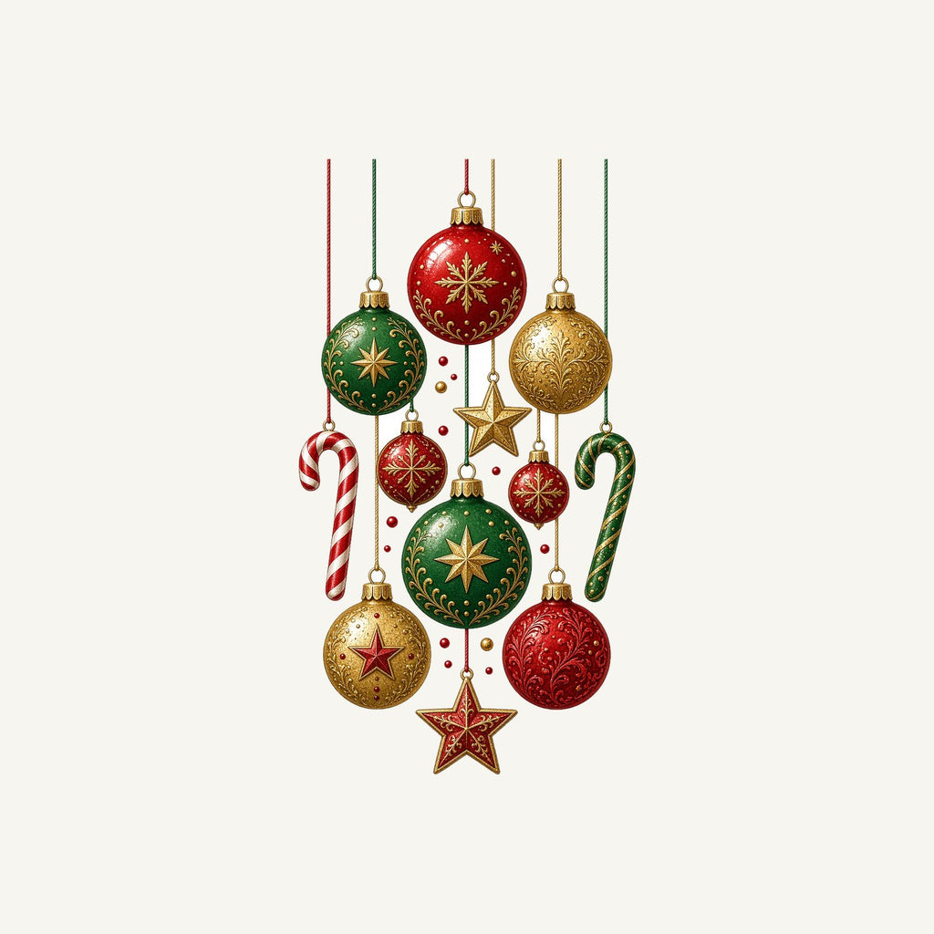 Classic Hanging Christmas Ornaments Personalised Christmas T-Shirt and Hoodie