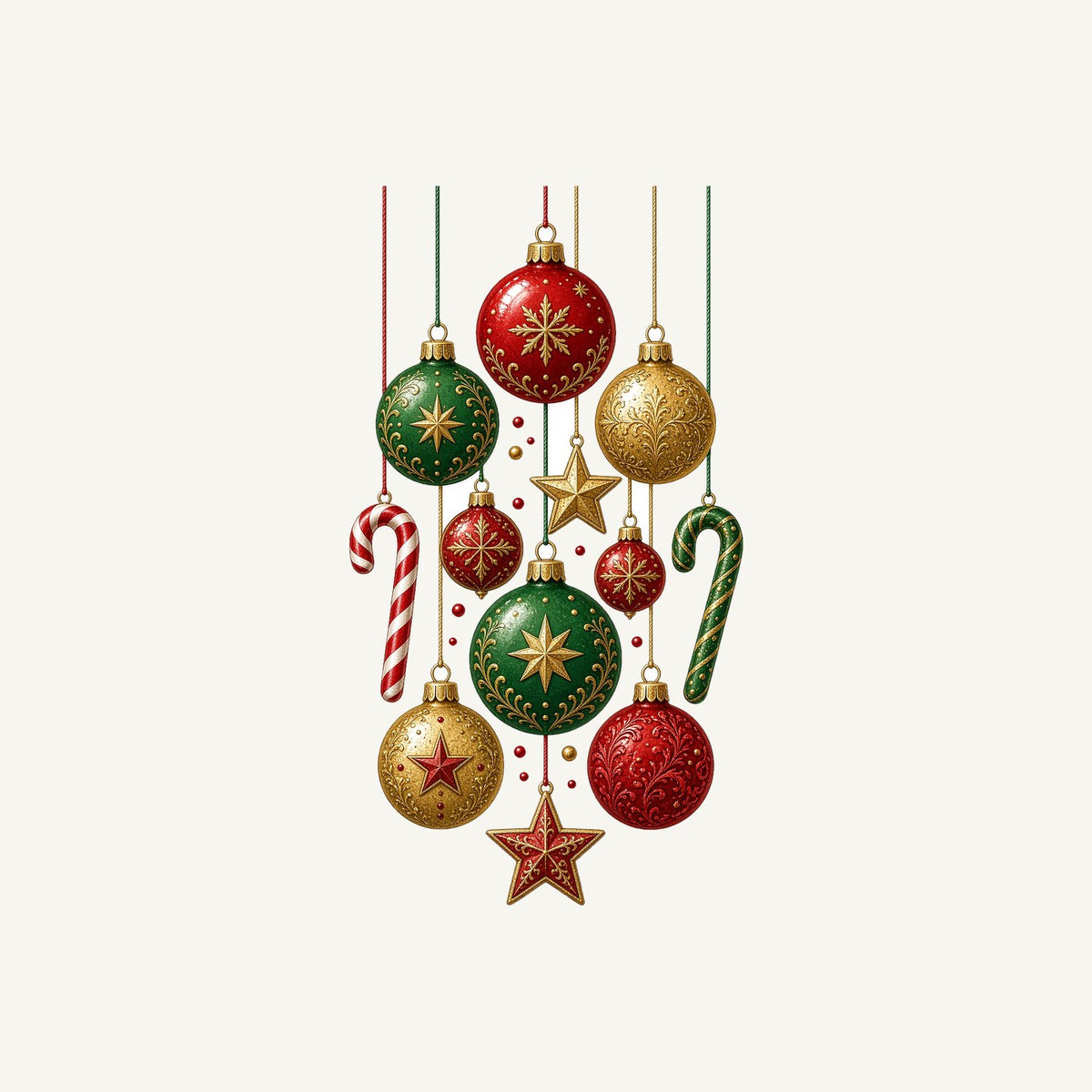 Classic Hanging Christmas Ornaments Personalised Christmas T-Shirt and Hoodie
