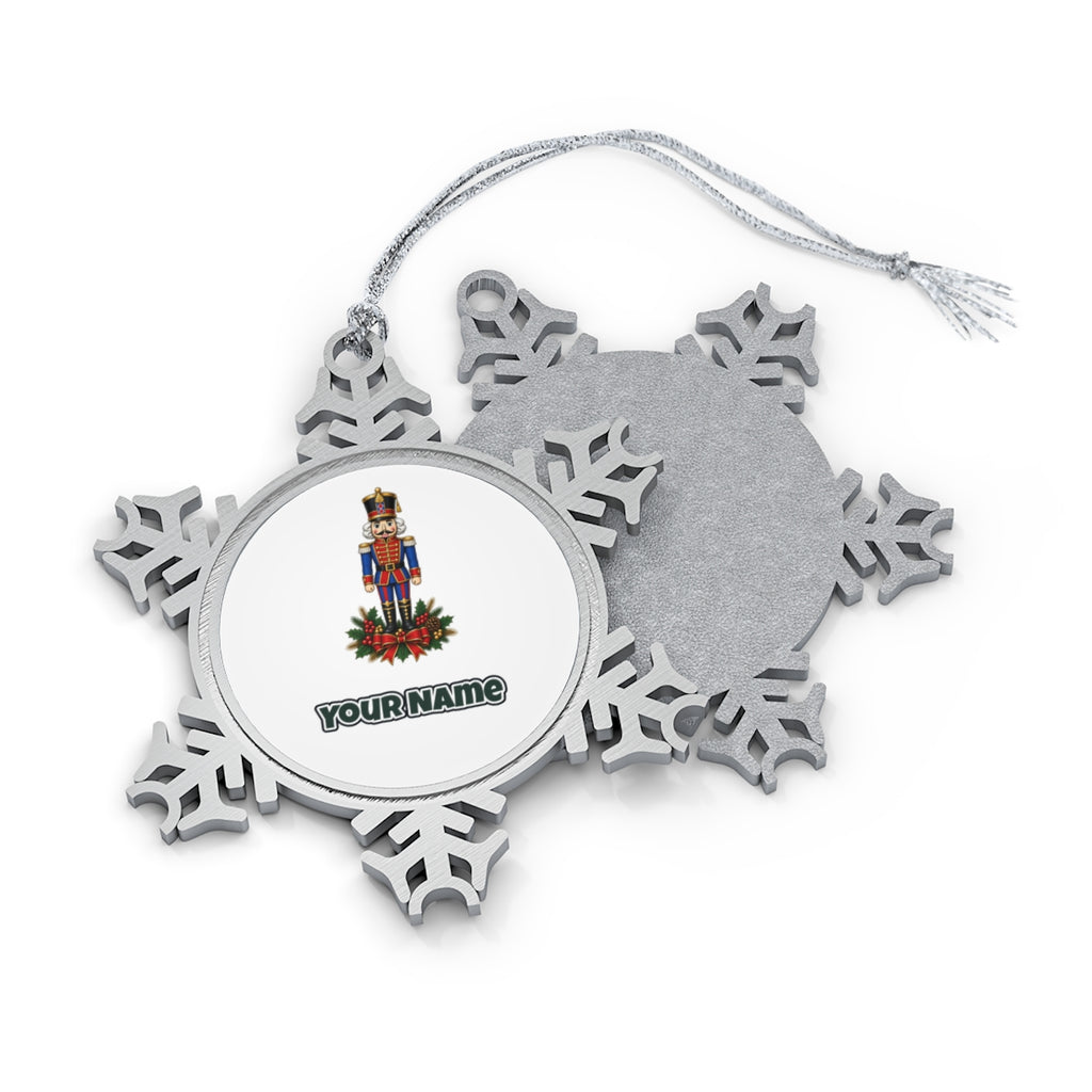 Classic Nutcracker Soldier Personalised Pewter Christmas Ornament
