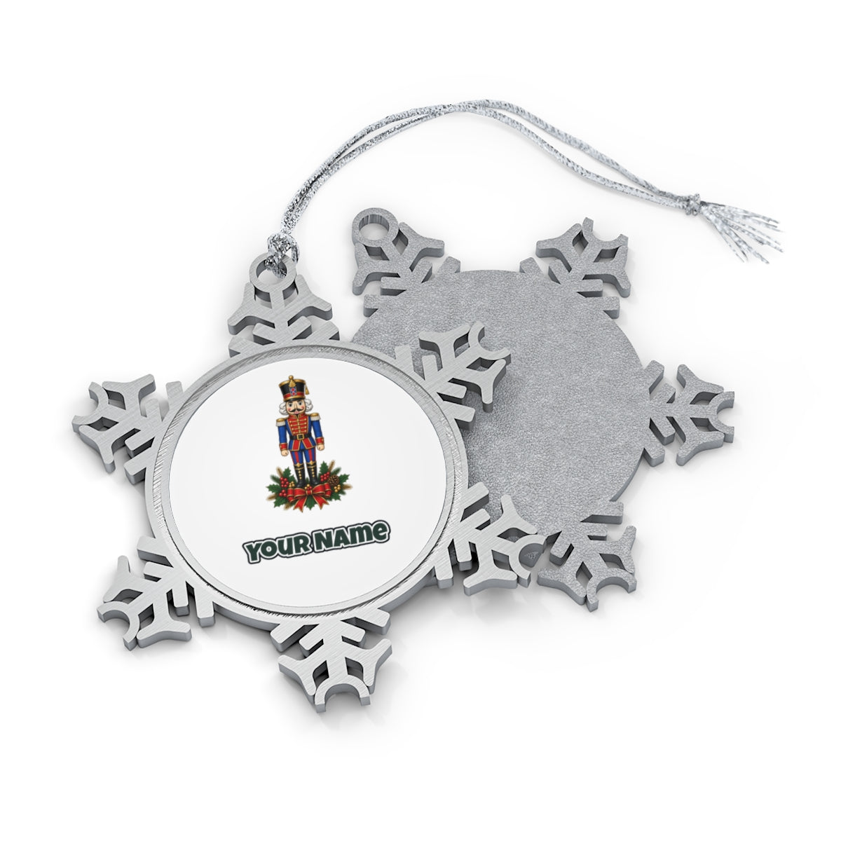 Classic Nutcracker Soldier Personalised Pewter Christmas Ornament