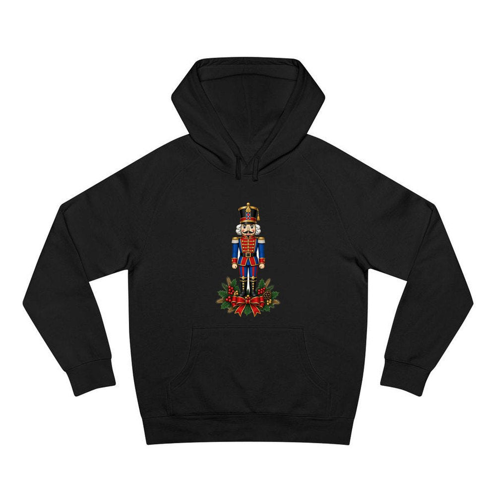 Classic Nutcracker Soldier personalised Christmas hoodie in black