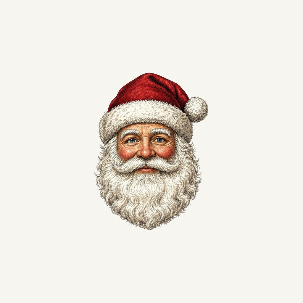 Classic Santa Face Portrait Personalised Christmas Mug