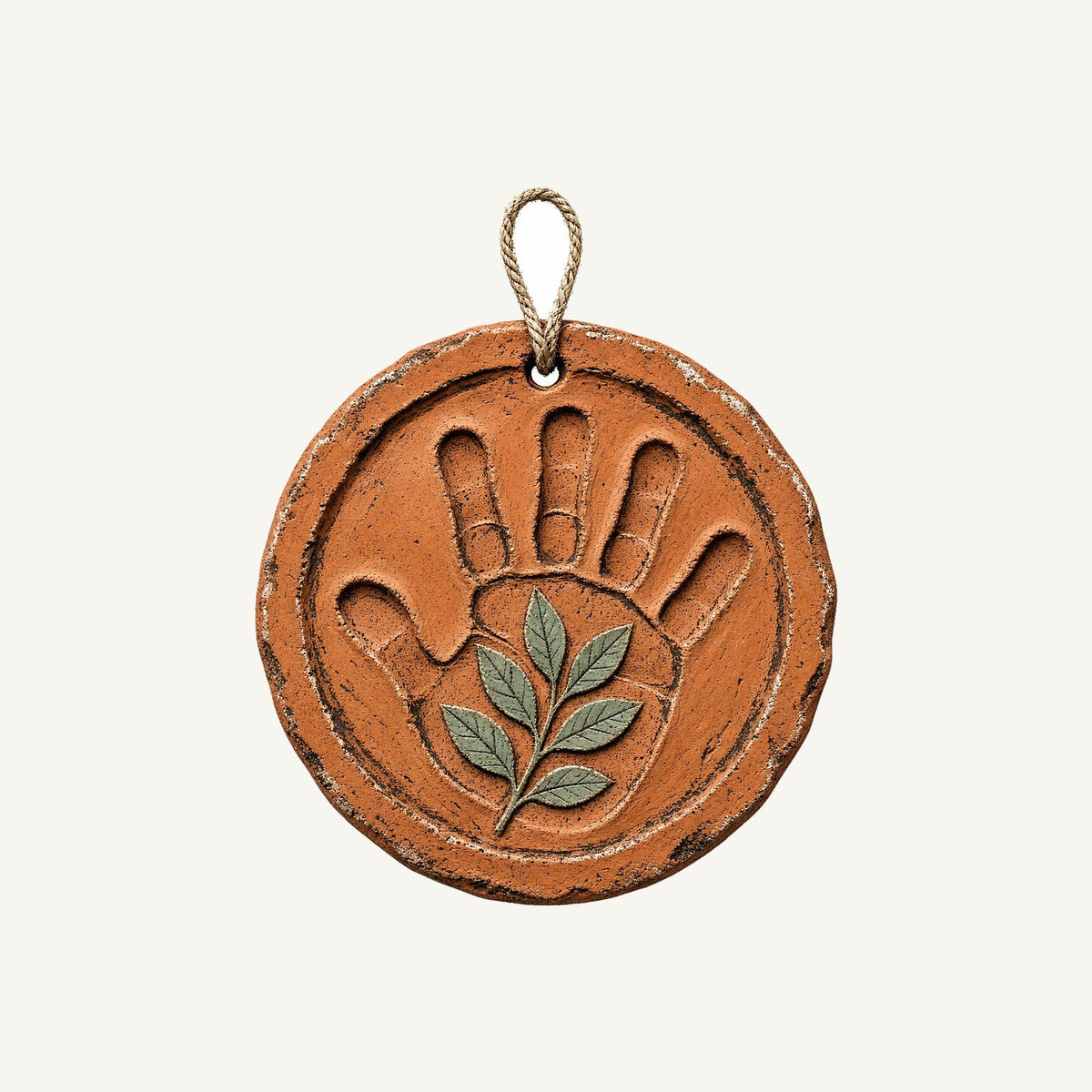Clay Handprint Keepsake Ornament Personalised Kids Tee and Baby Bodysuit