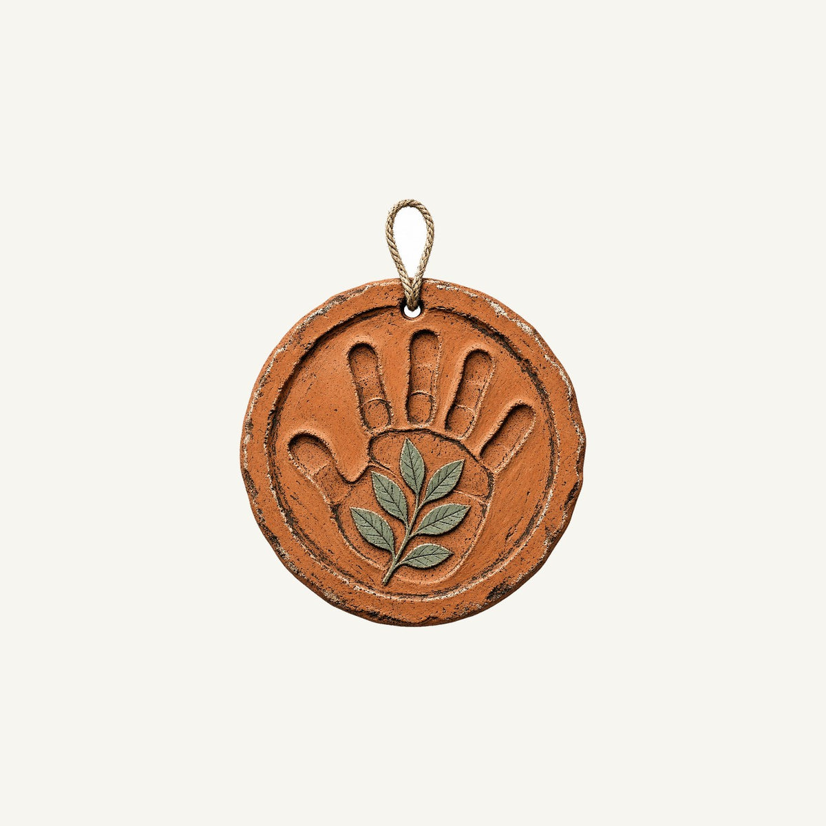 Clay Handprint Keepsake Ornament Personalised Christmas Mug
