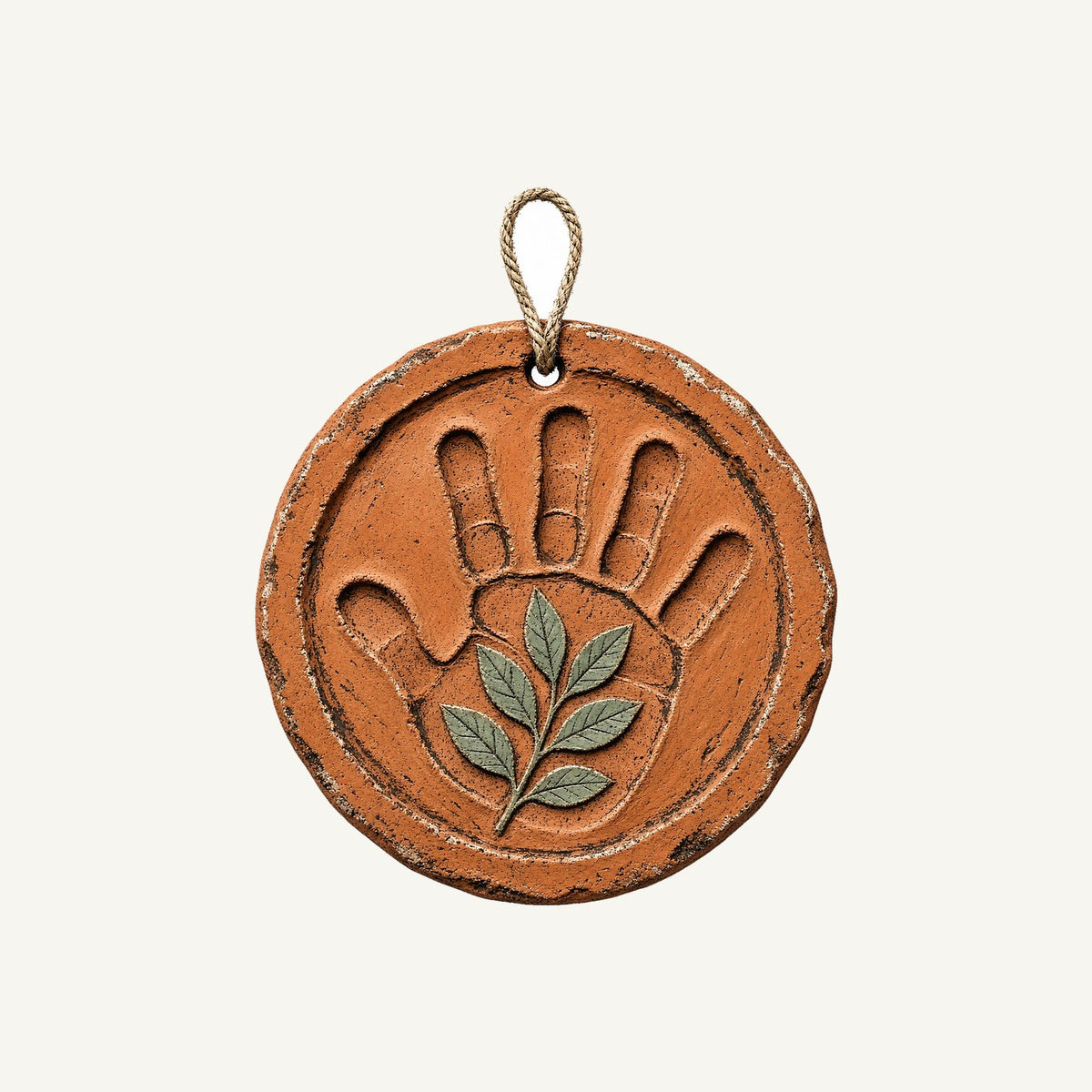 Clay Handprint Keepsake Ornament Personalised Santa Sack