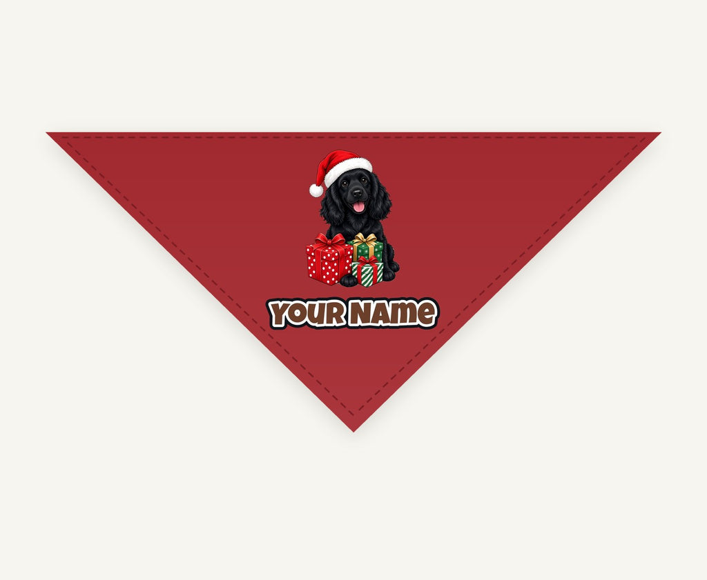 Cocker Spaniel Christmas Personalised Christmas Pet Bandana, Cat or Dog