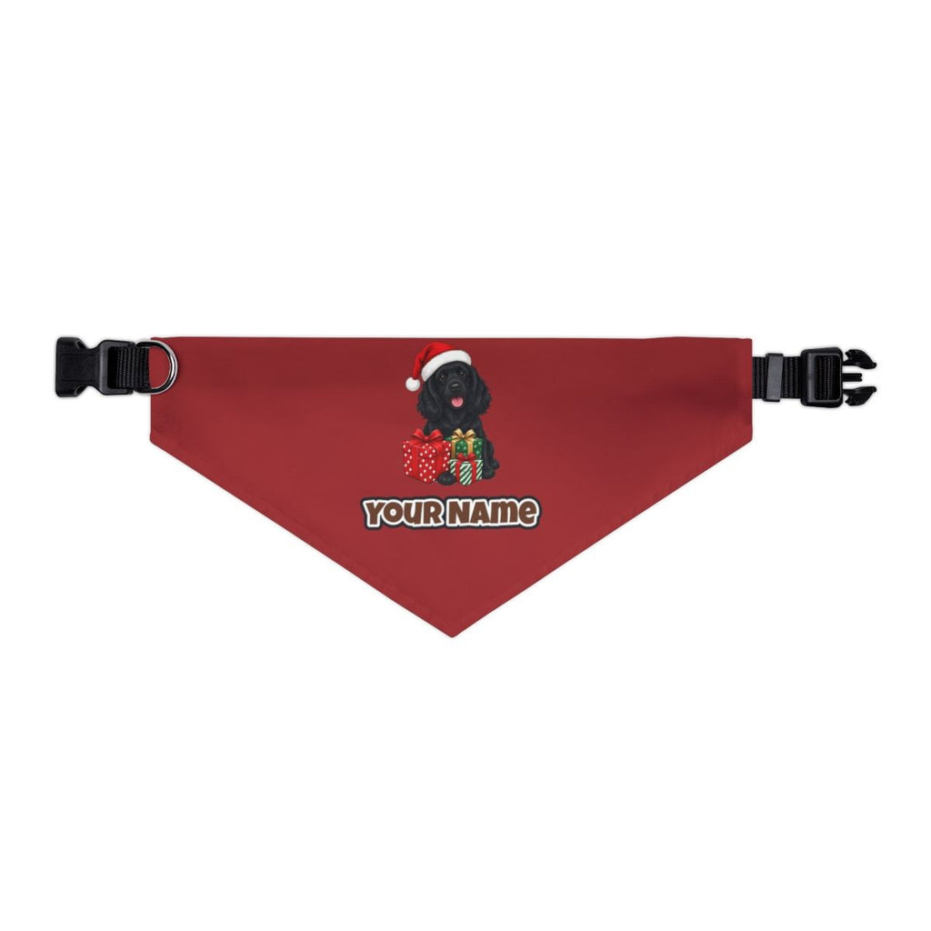Cocker Spaniel personalised Christmas pet bandana collar with buckle