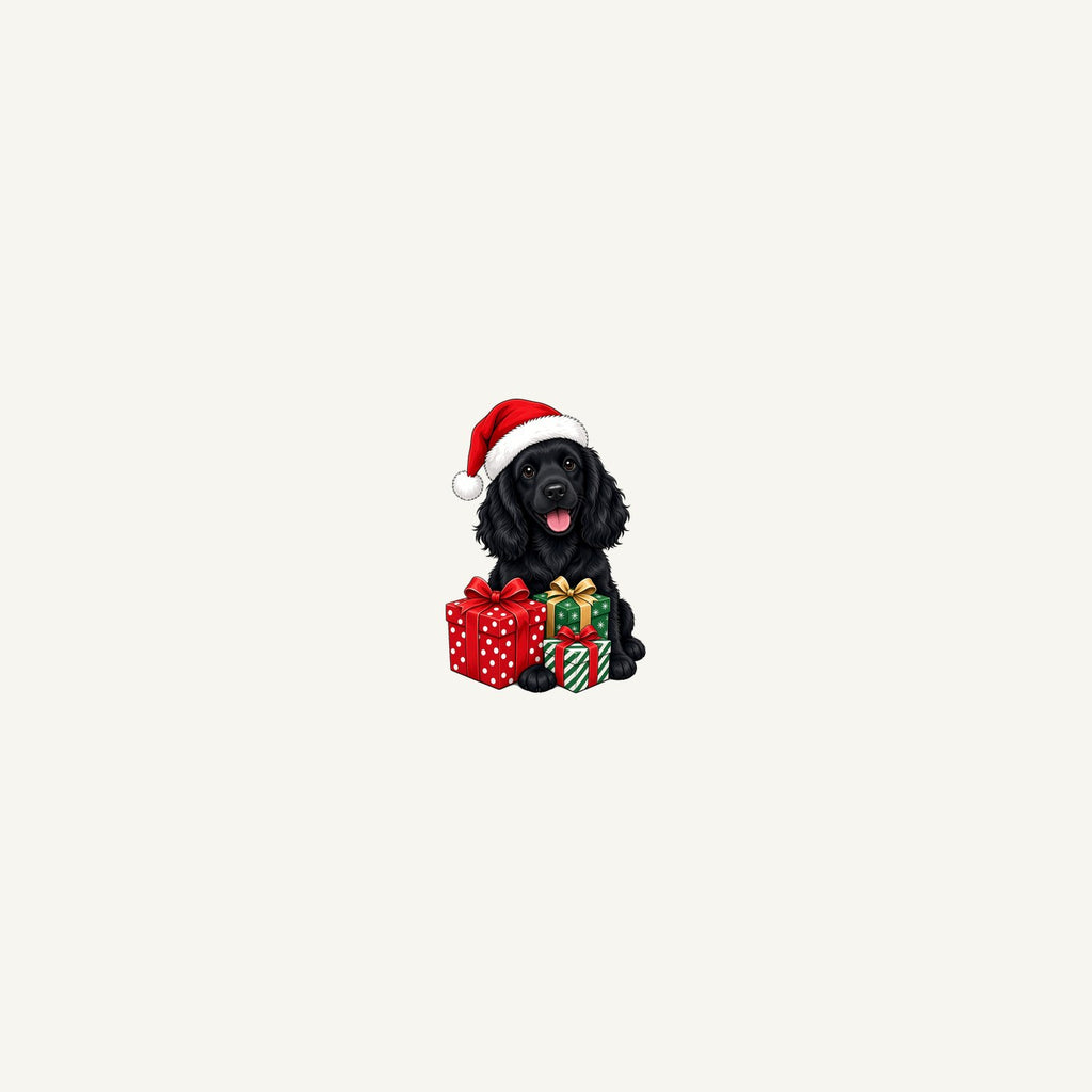 Cocker Spaniel Christmas Personalised Beach Towel