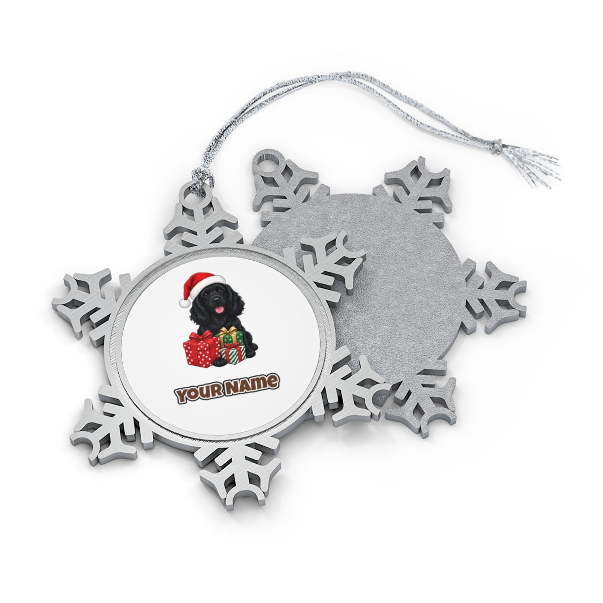 Cocker Spaniel Personalised Pewter Christmas Ornament