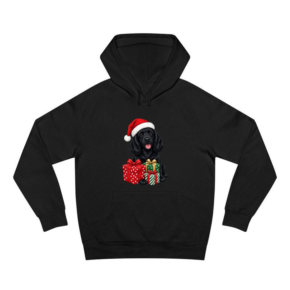 Cocker Spaniel personalised Christmas hoodie in black