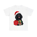 Cocker Spaniel Christmas design on a white tee