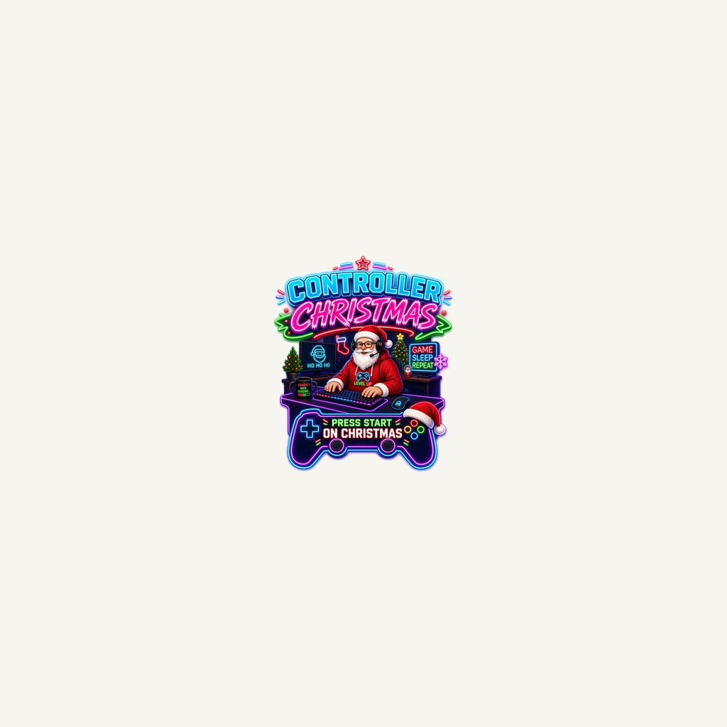Controller Christmas Gamer Santa Personalised Beach Towel