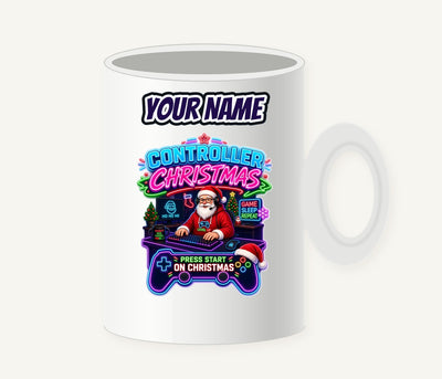 Controller Christmas Gamer Santa Personalised Christmas Mug