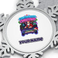 Controller Christmas Gamer Santa Personalised Pewter Christmas Ornament