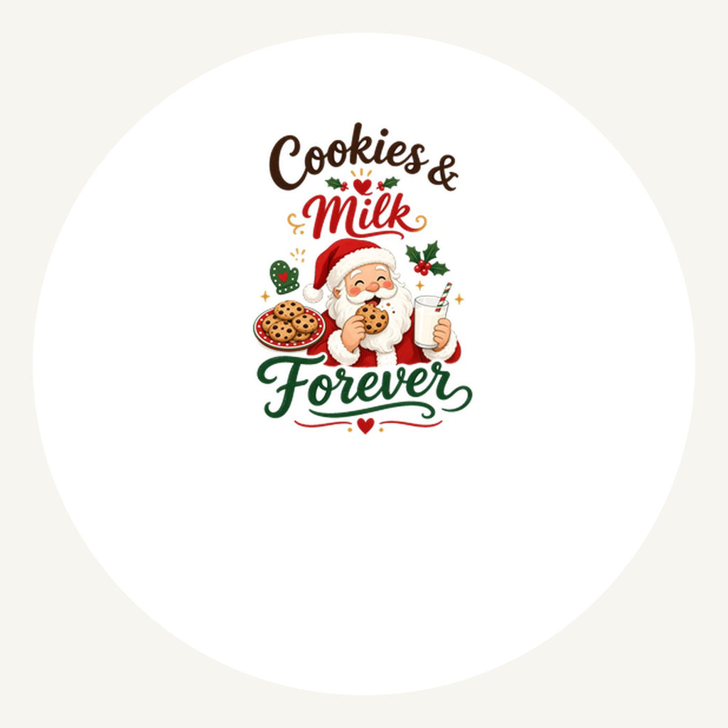 Cookies and Milk Santa Personalised Pewter Christmas Ornament