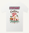 Cookies and Milk Santa Personalised Christmas T-Shirt and Hoodie