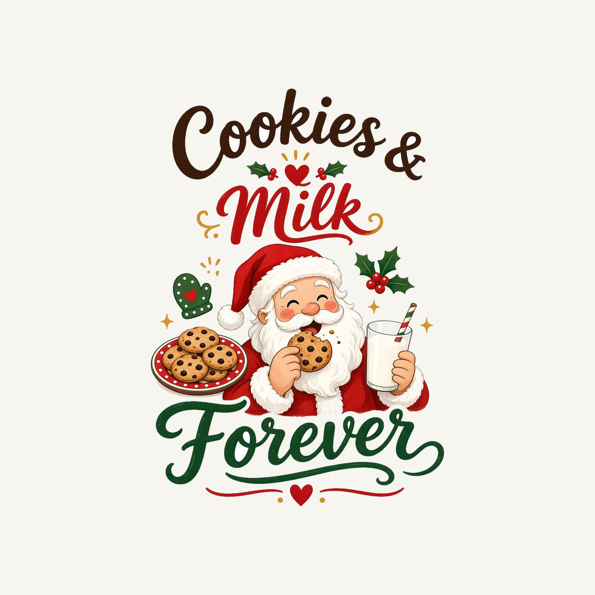 Cookies and Milk Santa Personalised Santa Sack