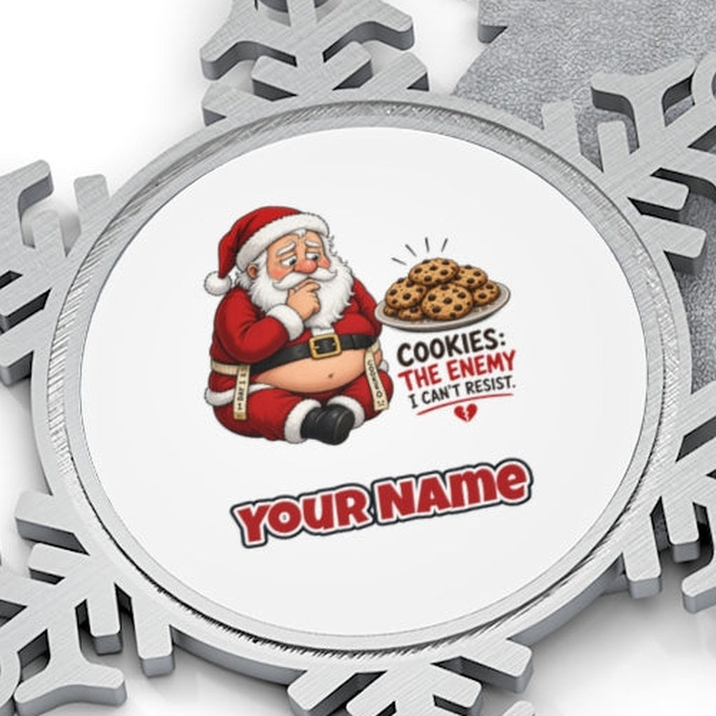 Cookies: The Enemy Personalised Pewter Christmas Ornament