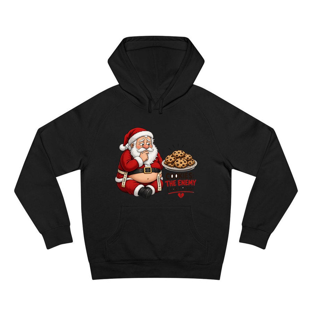 Cookies: The Enemy personalised Christmas hoodie in black