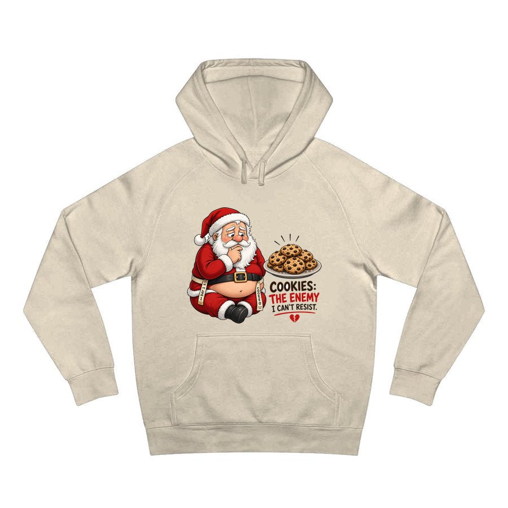 Cookies: The Enemy personalised Christmas hoodie in sand