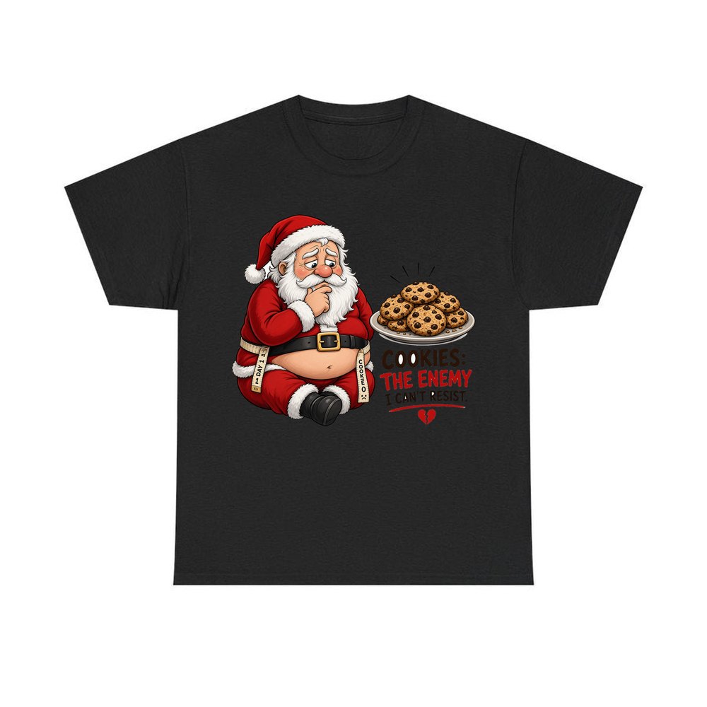 Cookies: The Enemy personalised Christmas T-shirt in black