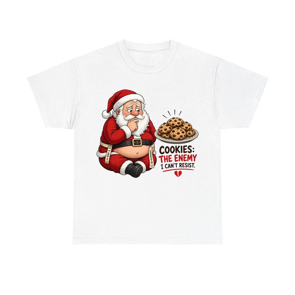 Cookies: The Enemy personalised Christmas T-shirt in white