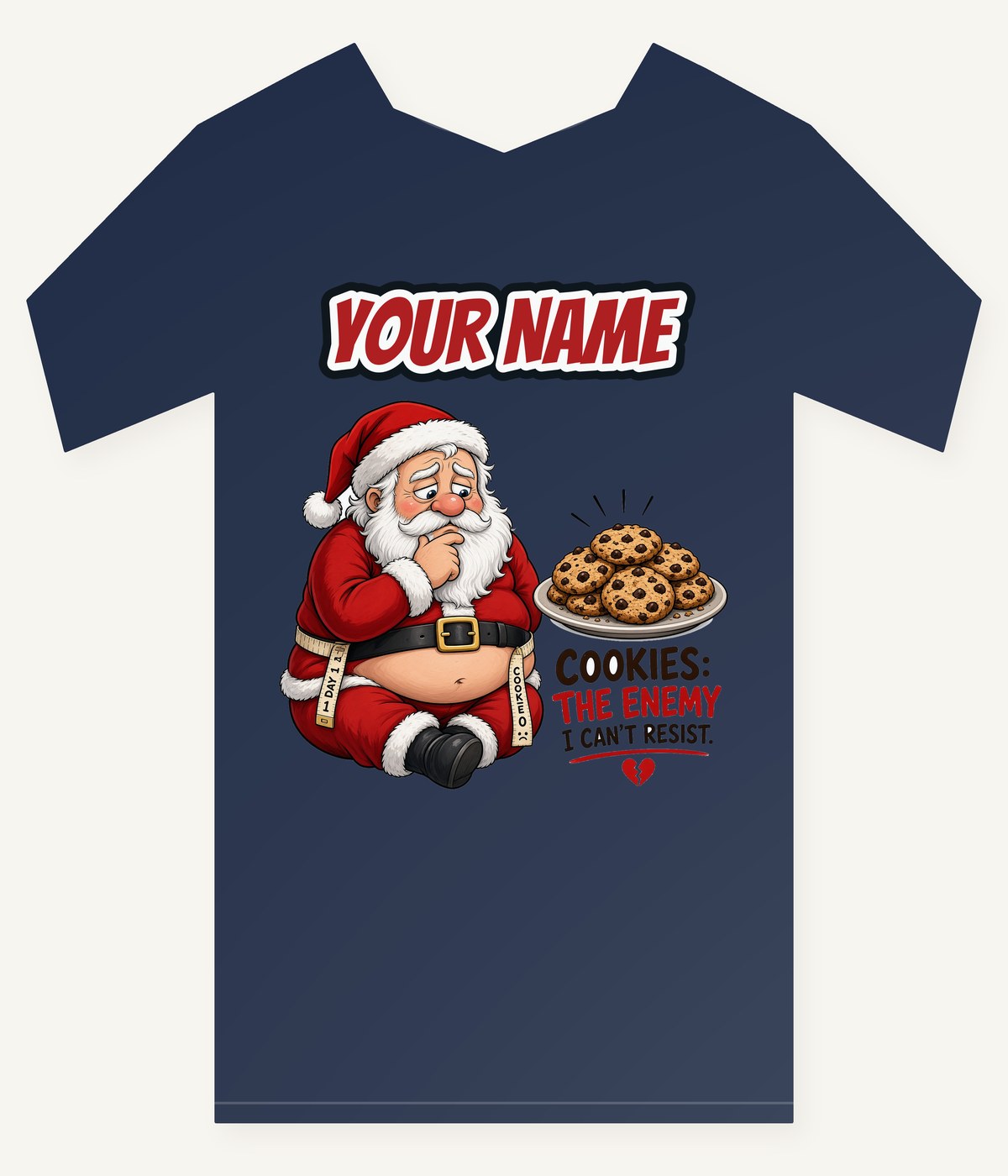 Cookies: The Enemy Personalised Kids and Baby Christmas Tee