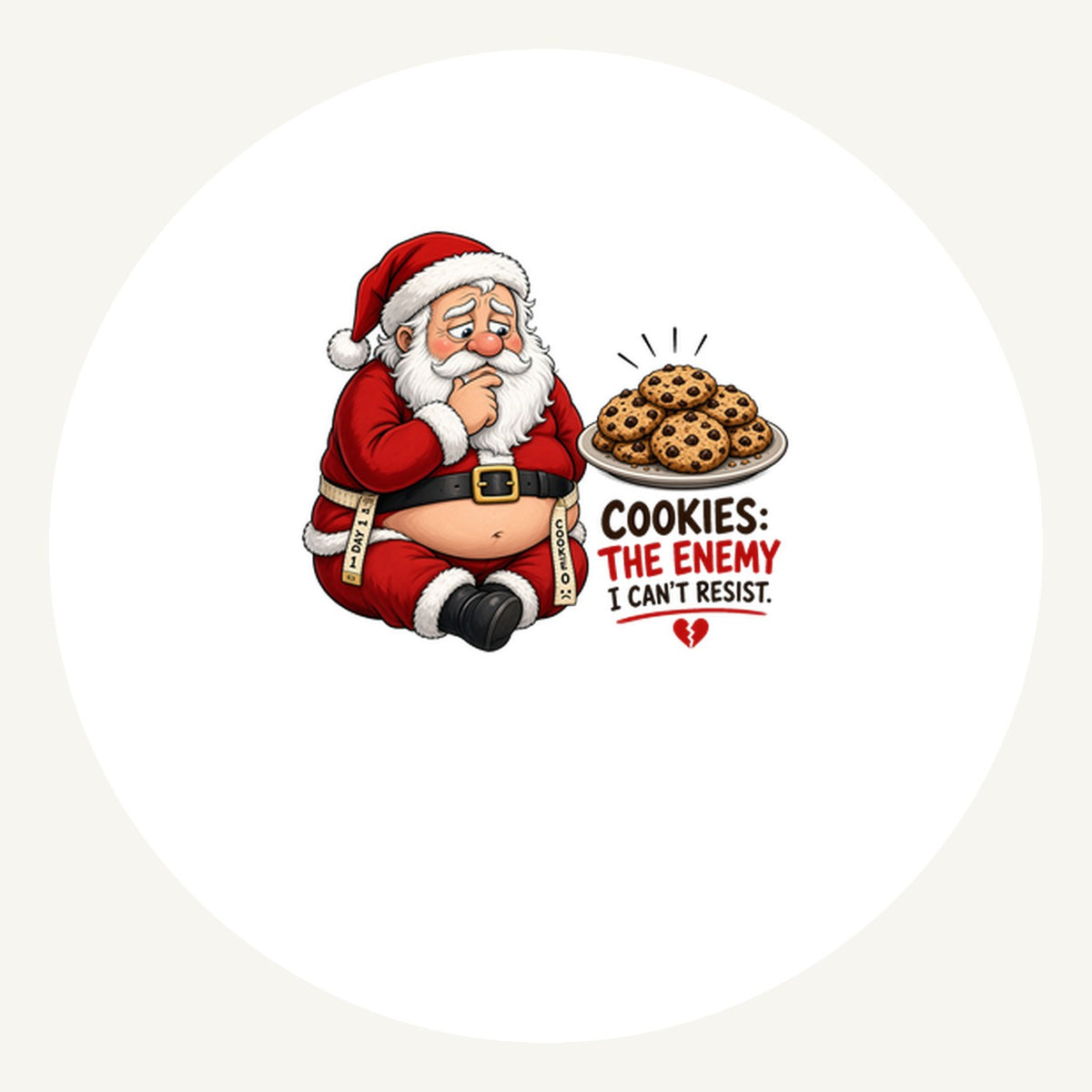 Cookies: The Enemy Personalised Pewter Christmas Ornament