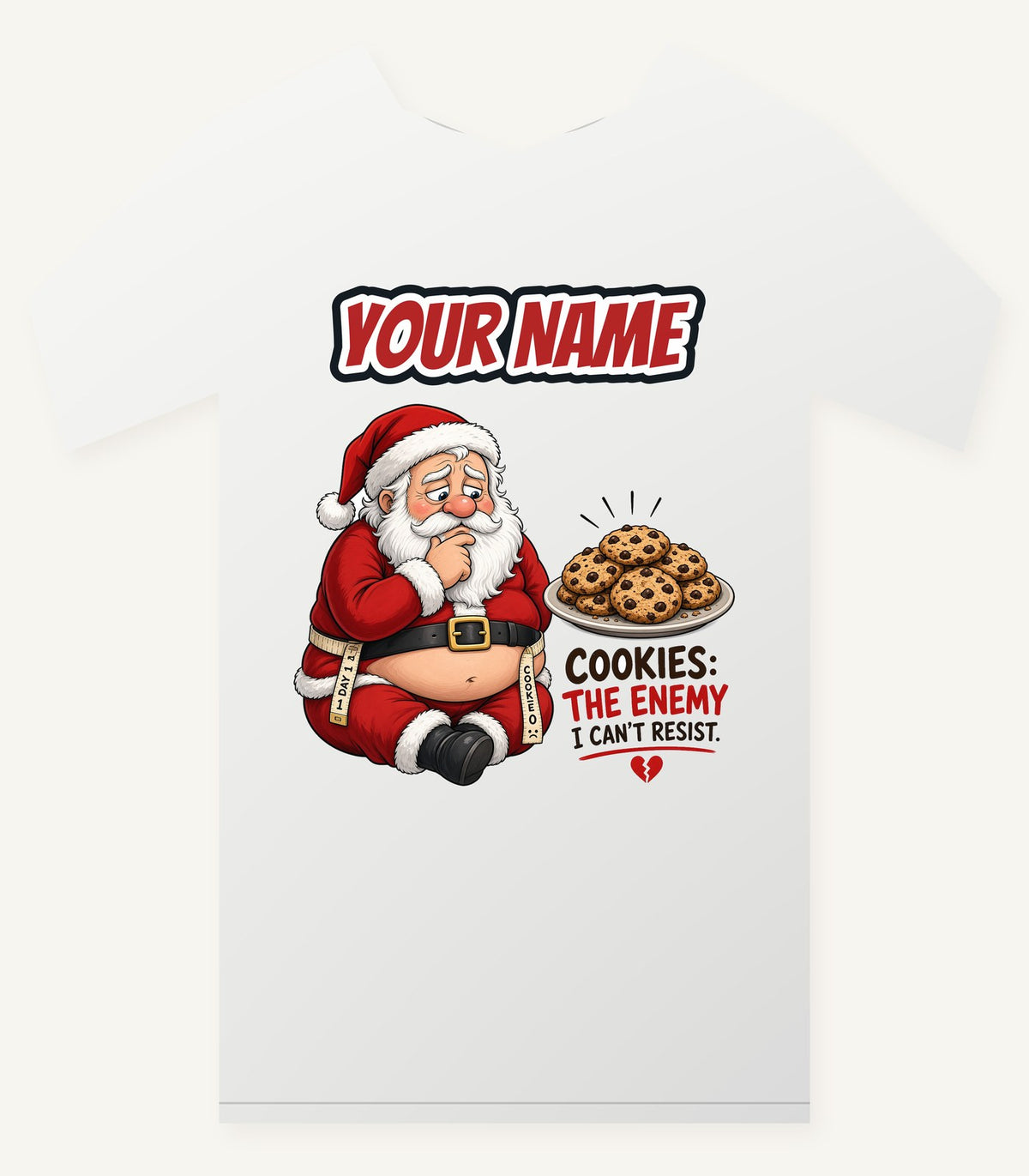Cookies: The Enemy Personalised Christmas T-Shirt and Hoodie