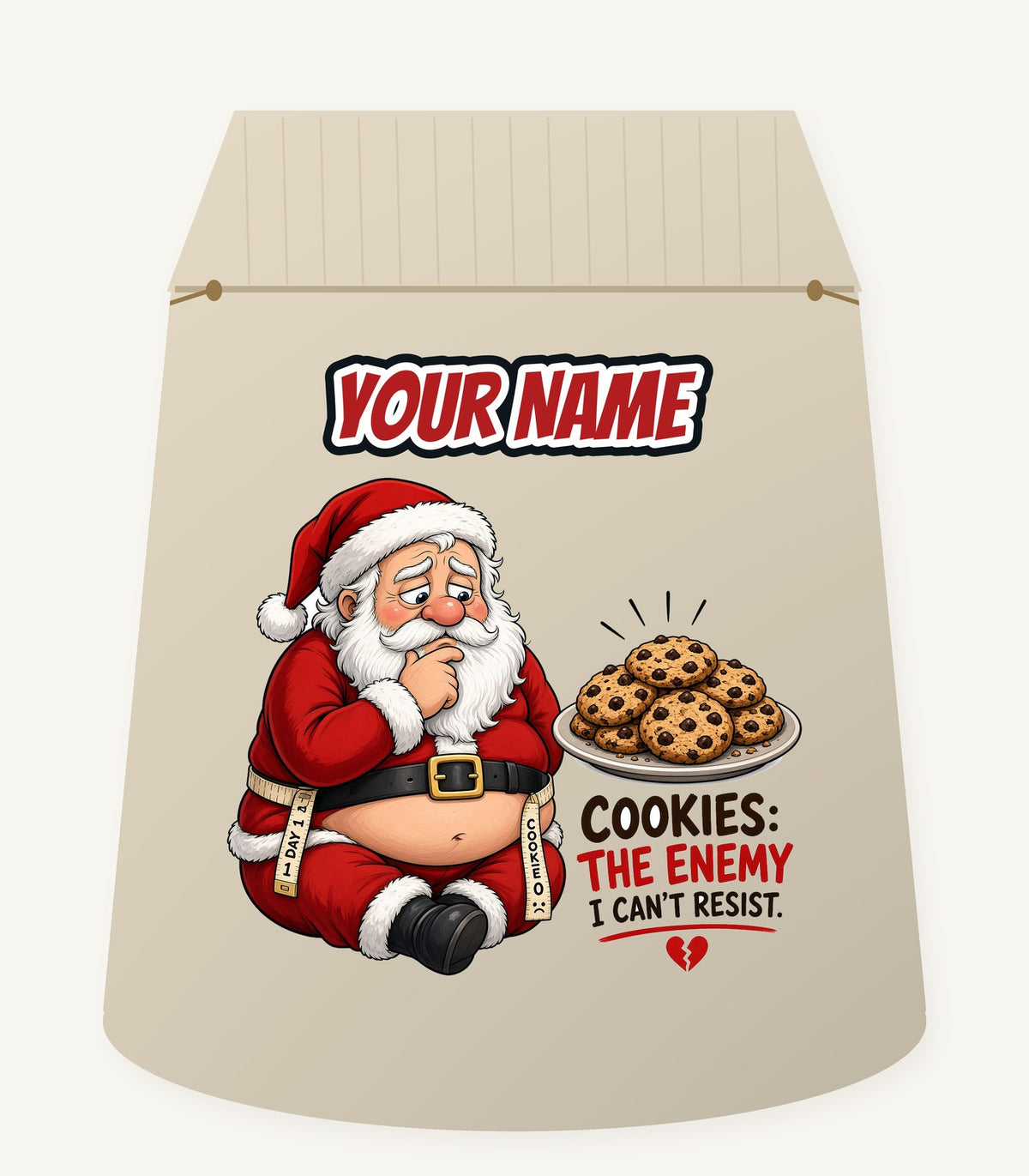 Cookies: The Enemy Personalised Santa Sack