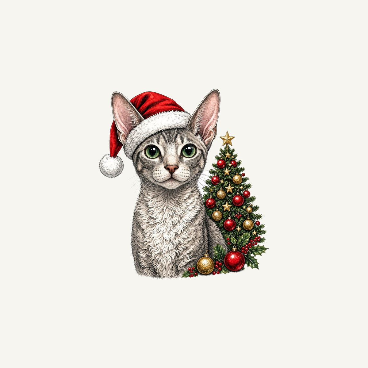Cornish Rex Christmas Personalised Christmas Mug