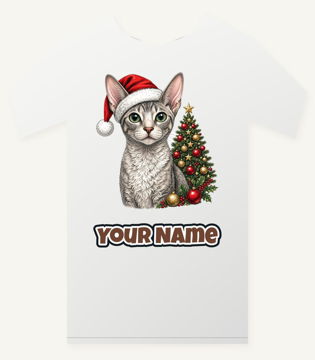 Cornish Rex Christmas Personalised Christmas T-Shirt and Hoodie