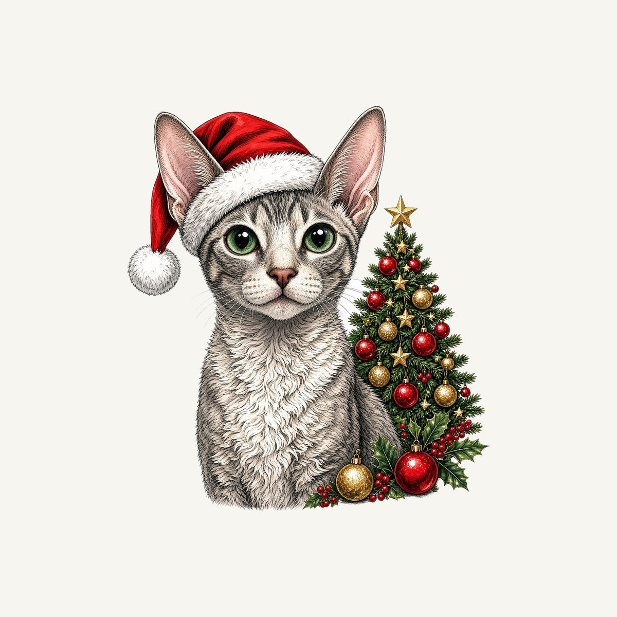 Cornish Rex Christmas Personalised Christmas T-Shirt and Hoodie