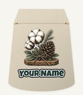 Cotton Boll And Pine Cone Personalised Santa Sack