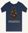 Cowboy Boot Christmas Tree Personalised Kids Tee and Baby Bodysuit