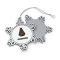 Cowboy Boot Christmas Tree Personalised Pewter Christmas Ornament