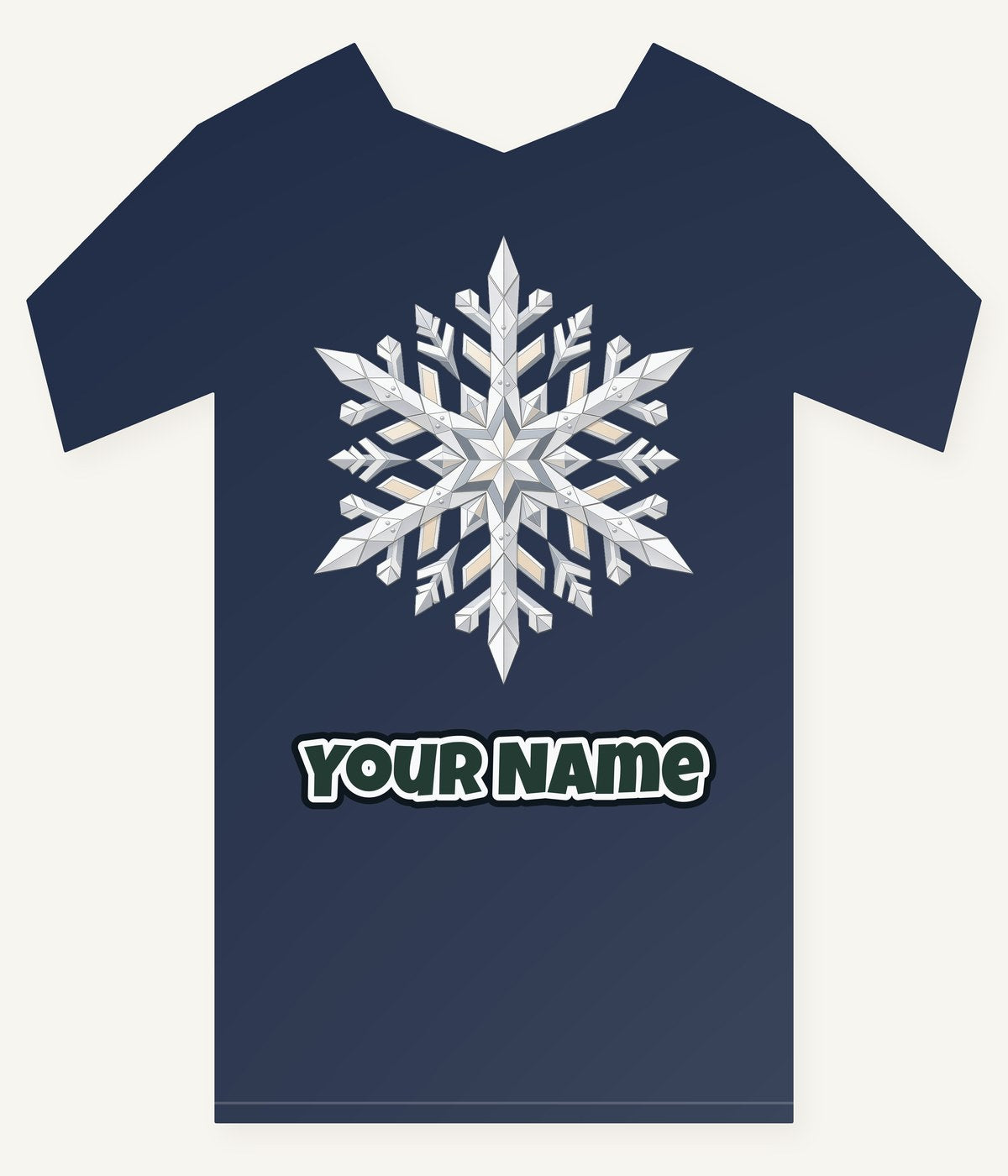 Crystal Cut Snowflake Personalised Kids Tee and Baby Bodysuit