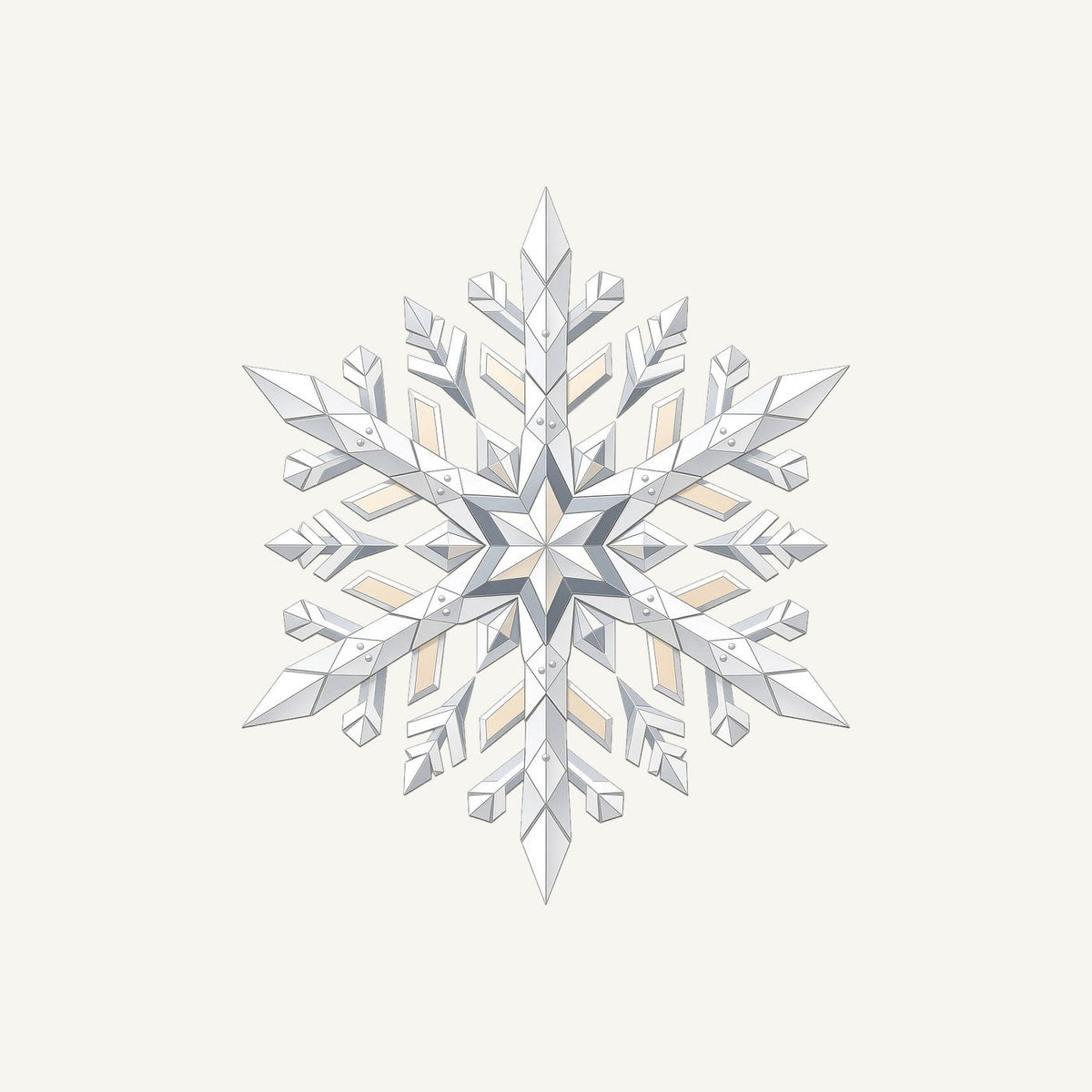 Crystal Cut Snowflake Christmas artwork, the design printed on the personalised stocking