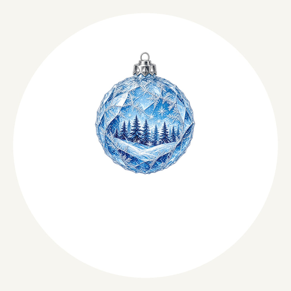 Crystal Forest Bauble Personalised Pewter Christmas Ornament