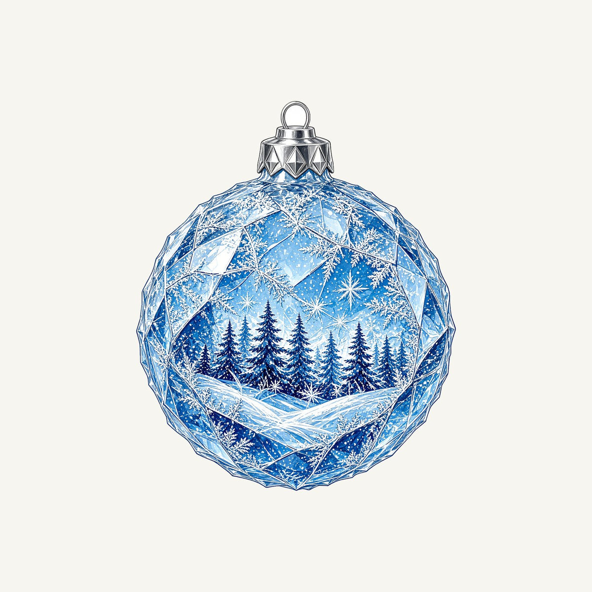 Crystal Forest Bauble Personalised Santa Sack