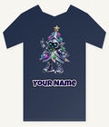 Cyber Christmas Tree Personalised Kids and Baby Christmas Tee