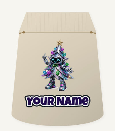 Cyber Christmas Tree Personalised Santa Sack