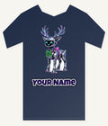 Cyber Reindeer Personalised Kids and Baby Christmas Tee