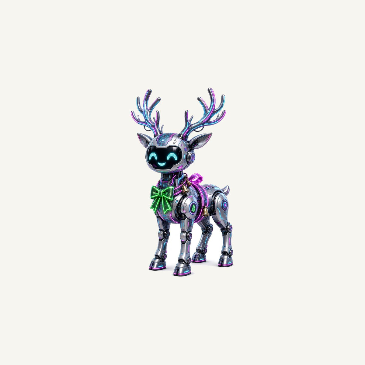 Cyber Reindeer Personalised Christmas Mug
